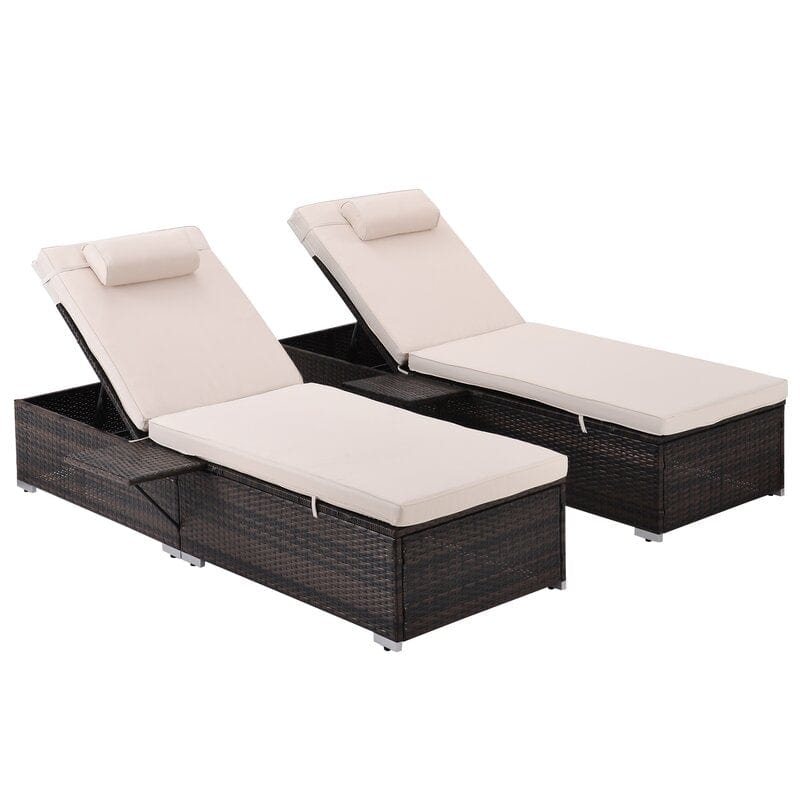 Dreamline Poolside Lounger With Cushion Swimming Pool Lounger (Set of 2)