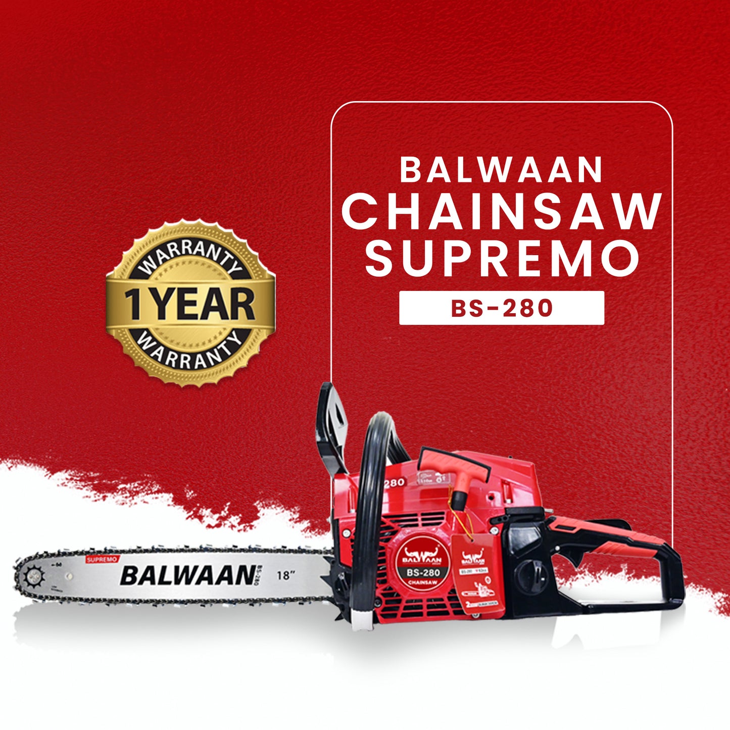 BS-280 18 Inches Supremo Chainsaw with 62cc Engine