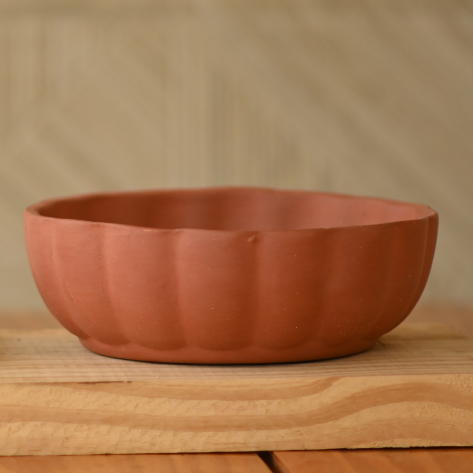 Handcrafted Terracotta Bowl Shape Pot for Plants/Bonsai Pot