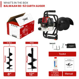 BE-52 EARTH AUGER WITH 8' and 12' Planter