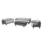 6 Seater Rope Patio Furniture Sofa Set with Center Table