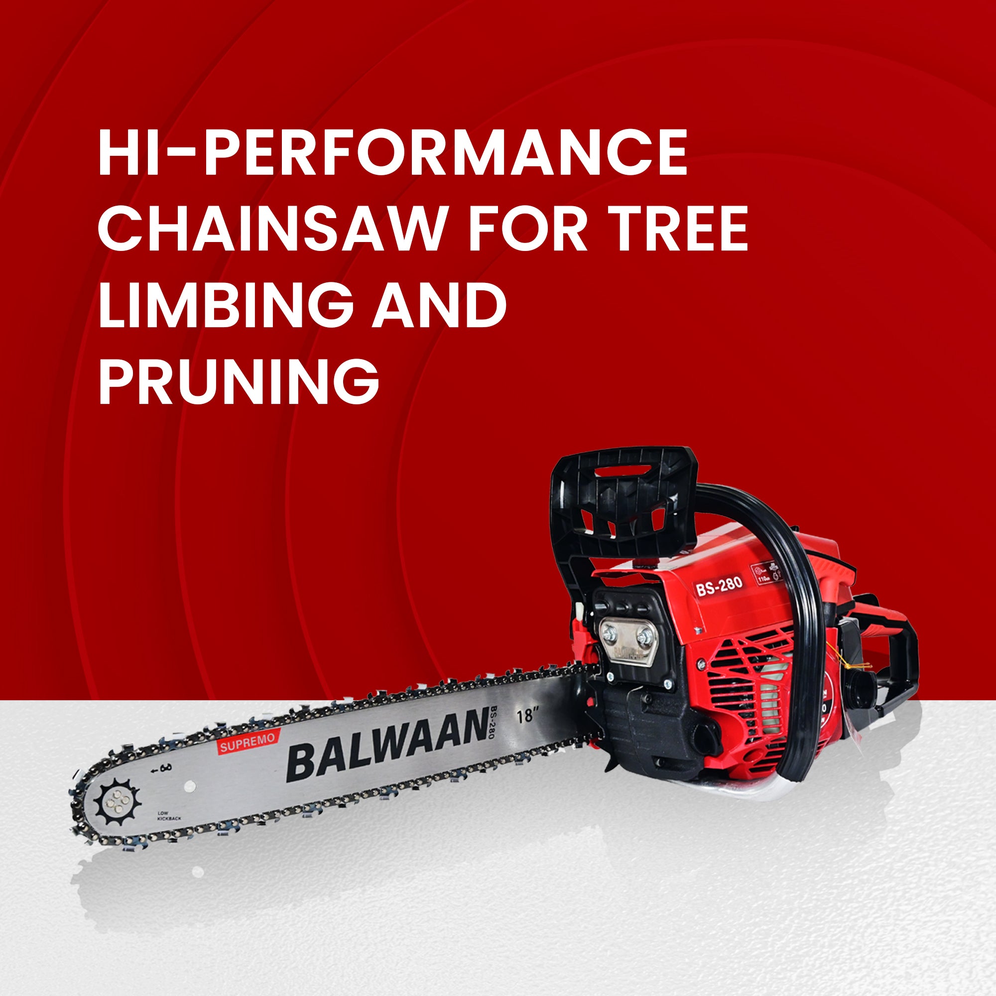 BS-280 18 Inches Supremo Chainsaw with 62cc Engine