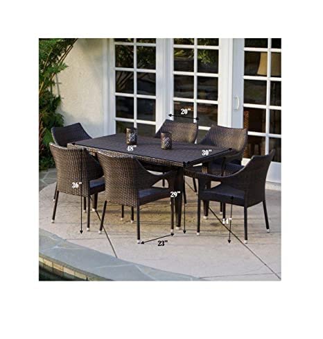 7 Piece Patio Furniture Dining Set