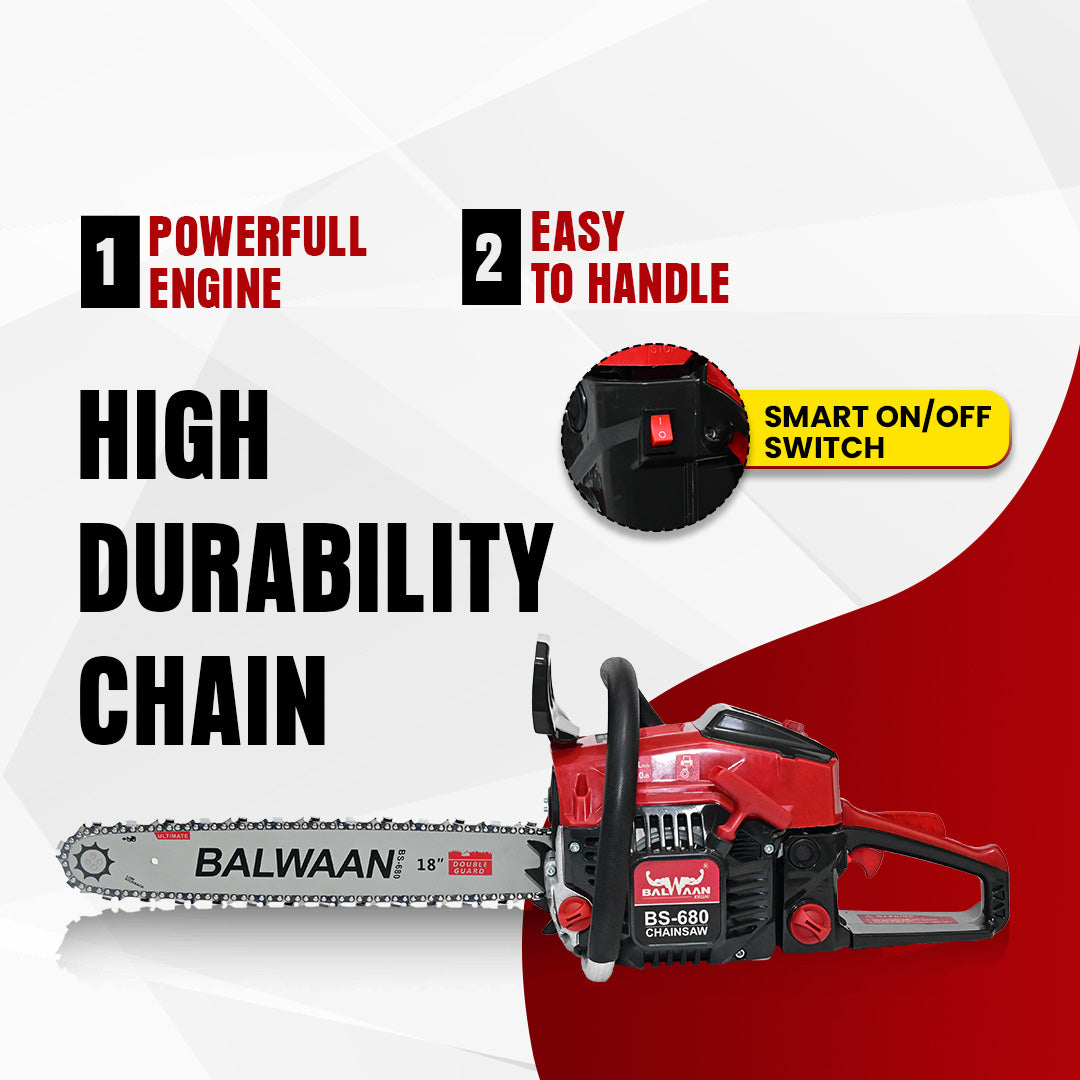 Balwaan 18 Inches BS-680 Ultimate Chainsaw with 68cc Engine