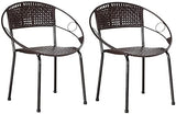 Set of 2 Garden Chair, Black