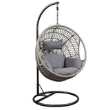 Single Seater Heavy Iron Hanging Swing Chair With Cushion