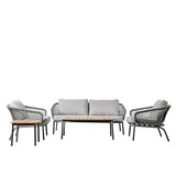 5 Piece Bistro Loveseat Furniture with Cushion