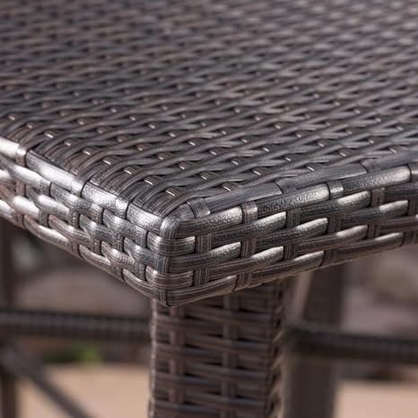 5-Piece Outdoor Wicker Bar Table Set