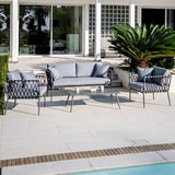 Waterproof Outdoor Sofa Seating Sturdy Powder-Coated Iron Frame