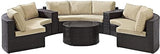 6-Piece Outdoor Sofa With Cushion( 3 Sofa+ 2 Side Table+ 1 Coffee Table)