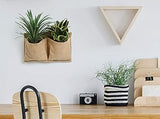 Jute 2 Pocket Horizontal Hanging Planter