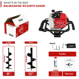 BE-63 EARTH AUGER WITH 8' and 12' Planter