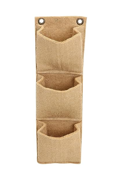 Jute 3 Pocket Vertical Hanging Planter