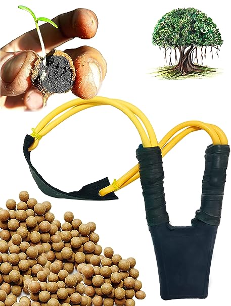 Slinghot (Gulel) With Seed Balls- Pack of 30