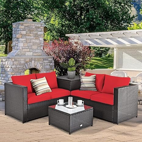 Outdoor Furniture Sofa Set (2 Two Seater Sofa+ 1 Side Table+ 1 Center Table)