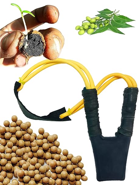 Slinghot (Gulel) With Seed Balls- Pack of 30