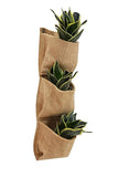 Jute 3 Pocket Vertical Hanging Planter