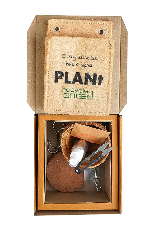 DIY Vertical Gardening Grow Kit With Single Pocket jute Hanger, Sprayer & S-Hook