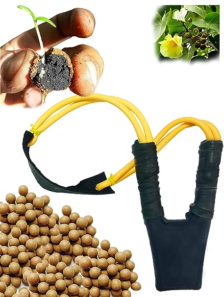 Slinghot (Gulel) With Seed Balls- Pack of 30