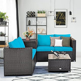 Outdoor Furniture Sofa Set (2 Two Seater Sofa+ 1 Side Table+ 1 Center Table)