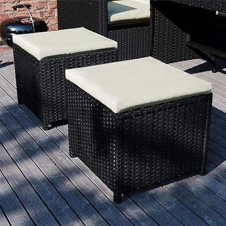 Indoor/Outdoor Sofa Set With Cushion & Glass Table