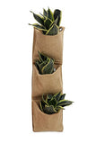 Jute 3 Pocket Vertical Hanging Planter