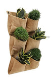 Jute 6 Pocket Vertical Hanging Planter