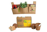 DIY Horizontal Gardening Grow Kit With Triple Pocket jute Hanger, Sprayer & S-Hook