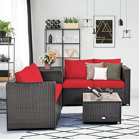 Outdoor Furniture Sofa Set (2 Two Seater Sofa+ 1 Side Table+ 1 Center Table)