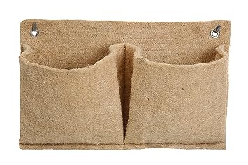 Jute 2 Pocket Horizontal Hanging Planter