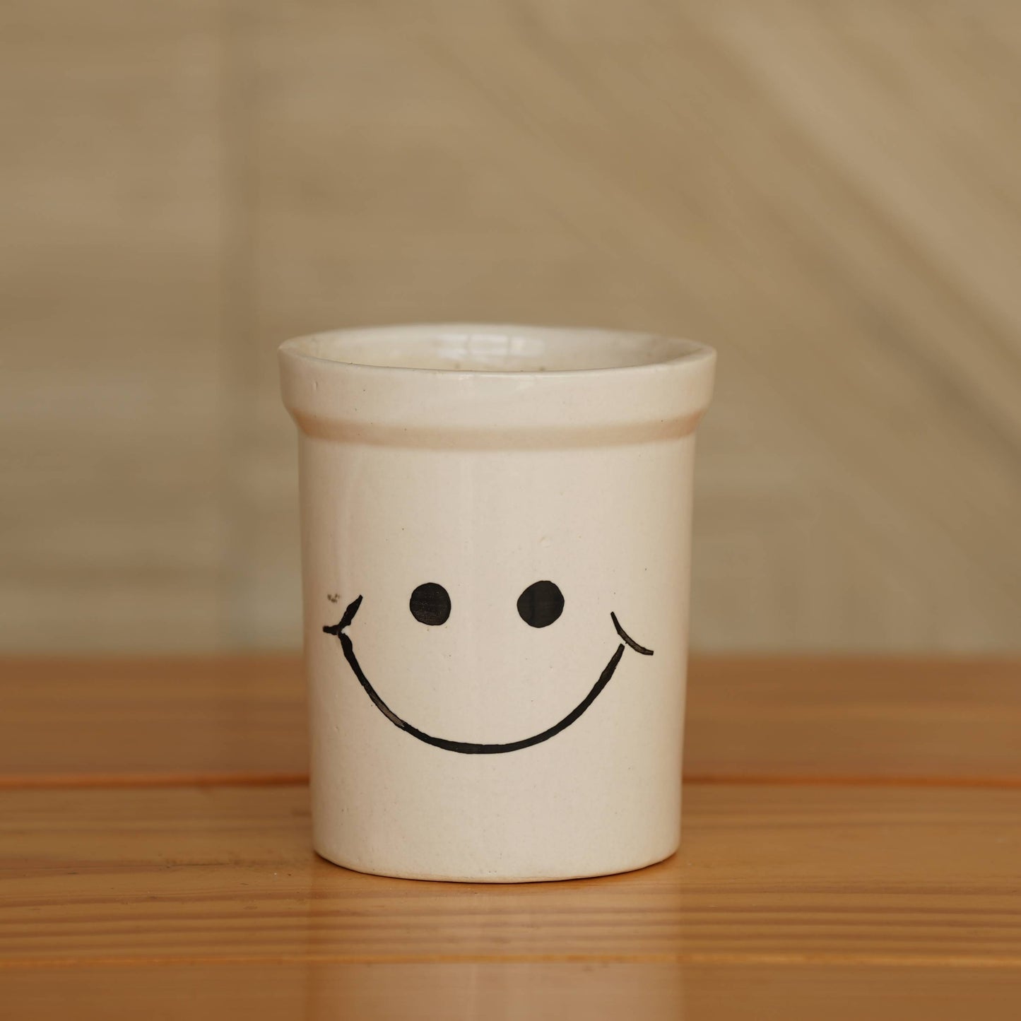 Cheerful Smiley Face Ceramic Planter for Plants