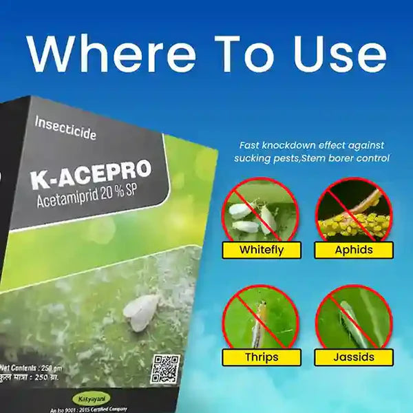 Katyayani K- Acepro | Acetamiprid 20% sp | Chemical Insecticide