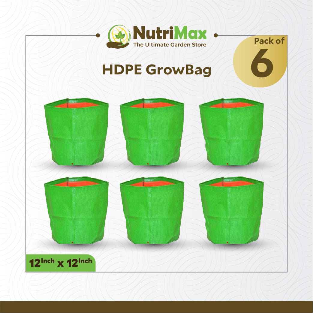 Nutrimax HDPE 200 GSM 12 inch x 12 inch Outdoor Plant Bag