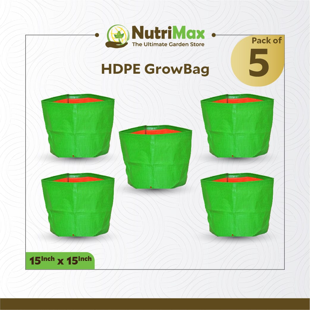 Nutrimax HDPE 200 GSM 15 inch x 15 inch Outdoor Plant Bag