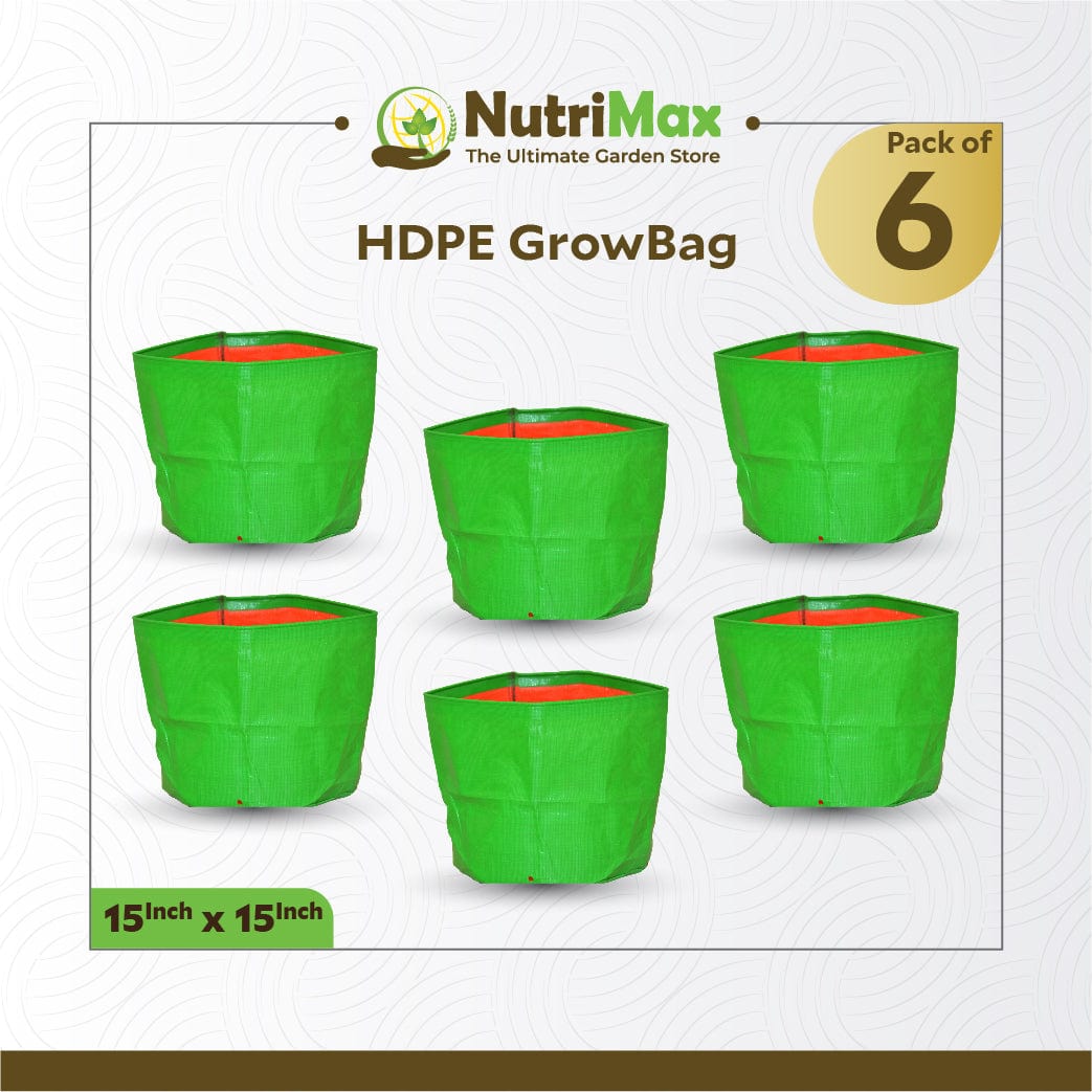 Nutrimax HDPE 200 GSM 15 inch x 15 inch Outdoor Plant Bag