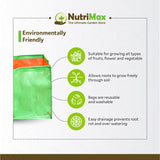 Nutrimax HDPE 200 GSM Growbags 18 x 12 x 9 inch Outdoor Plant Bag