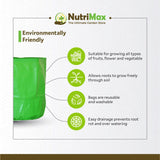 Nutrimax HDPE 200 GSM Growbags 18 inch x 18 inch Outdoor Plant Bag