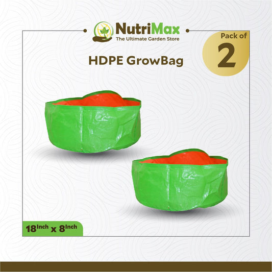 Nutrimax 200 GSM HDPE Grow Bags 18 inch x 8 inch Outdoor Plant Bag