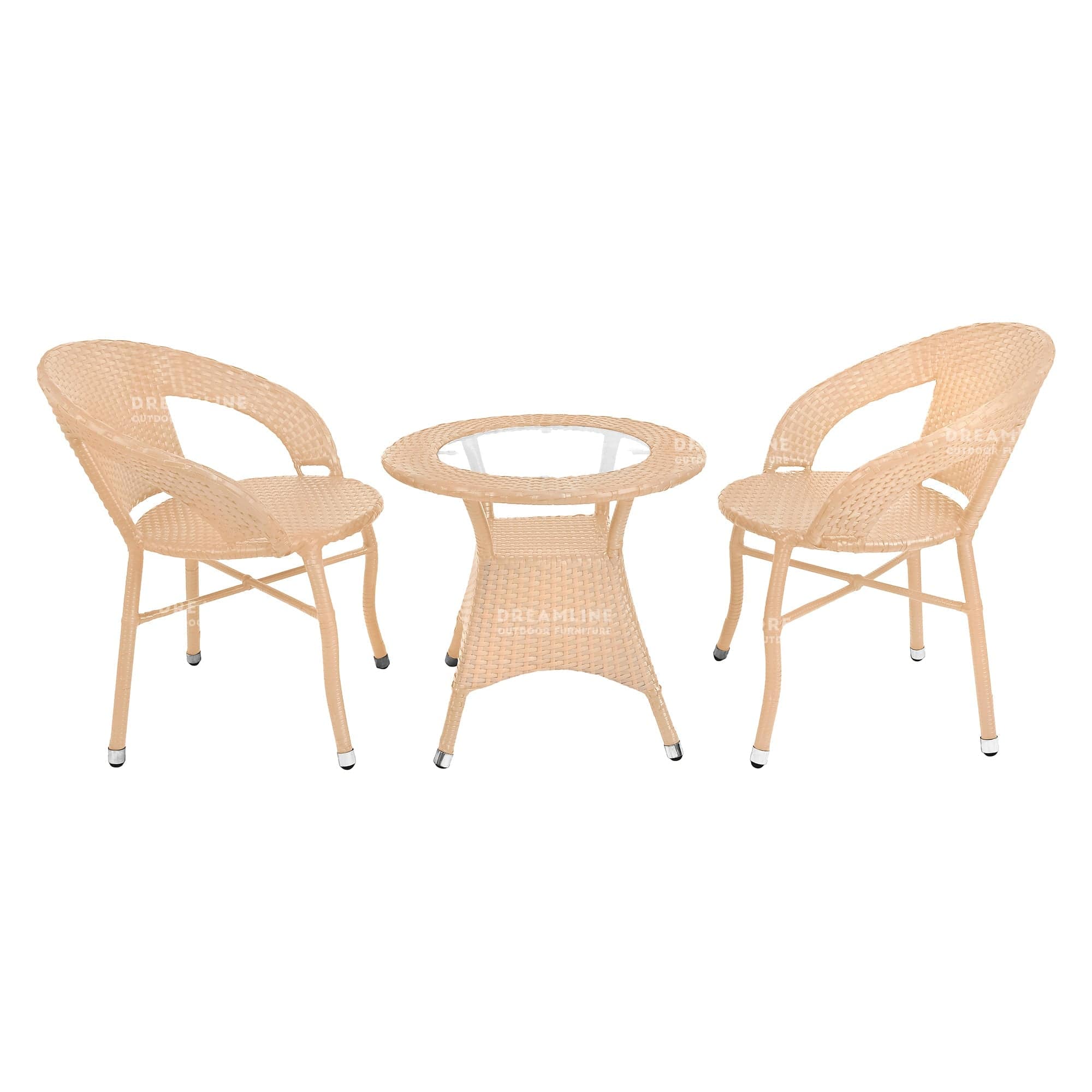 Dreamline Coffee Table Set - Chairs And Table Set (Cream)