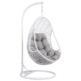 Dreamline Hanging Swing With Stand For Balcony/Garden Swing (White, Single Seater)