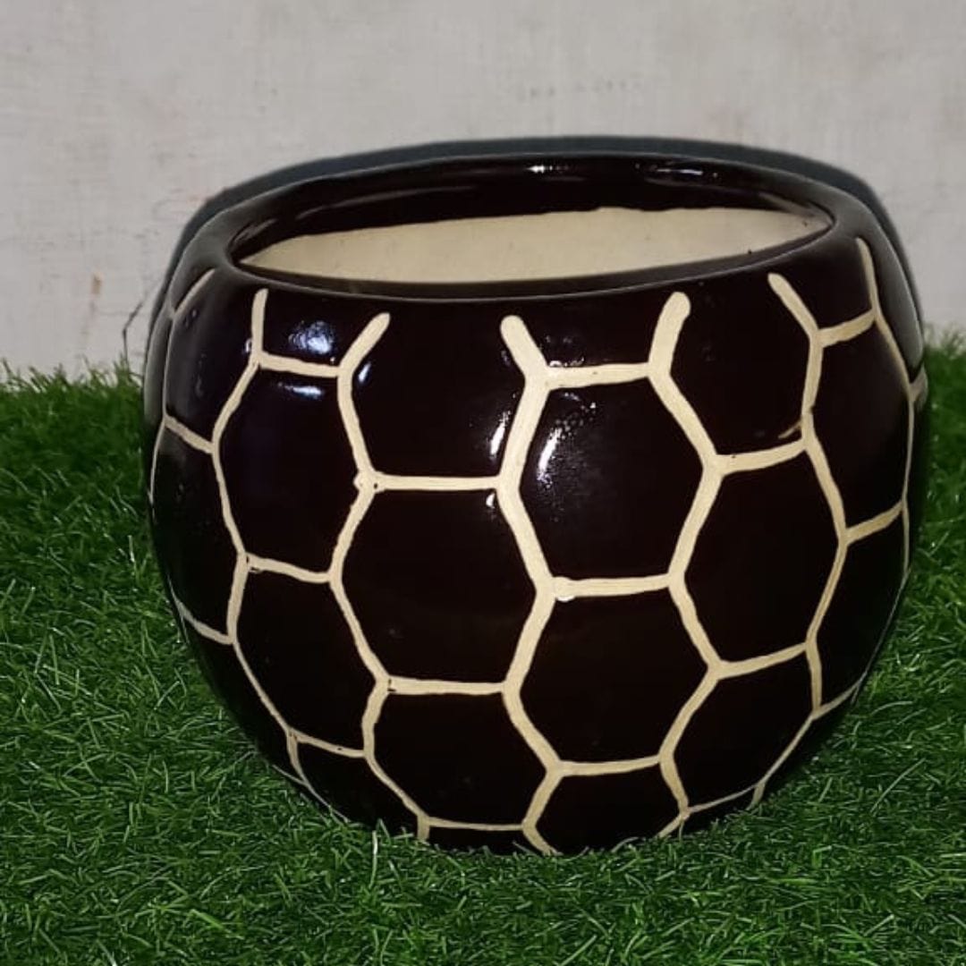 SR Ceramics Football Ceramic Pot