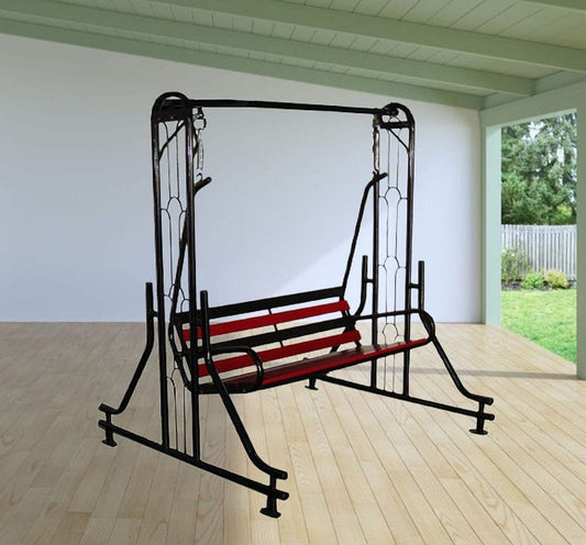 Kaushalendra Iron Swing Jhula with Iron Stand (2 Seater)