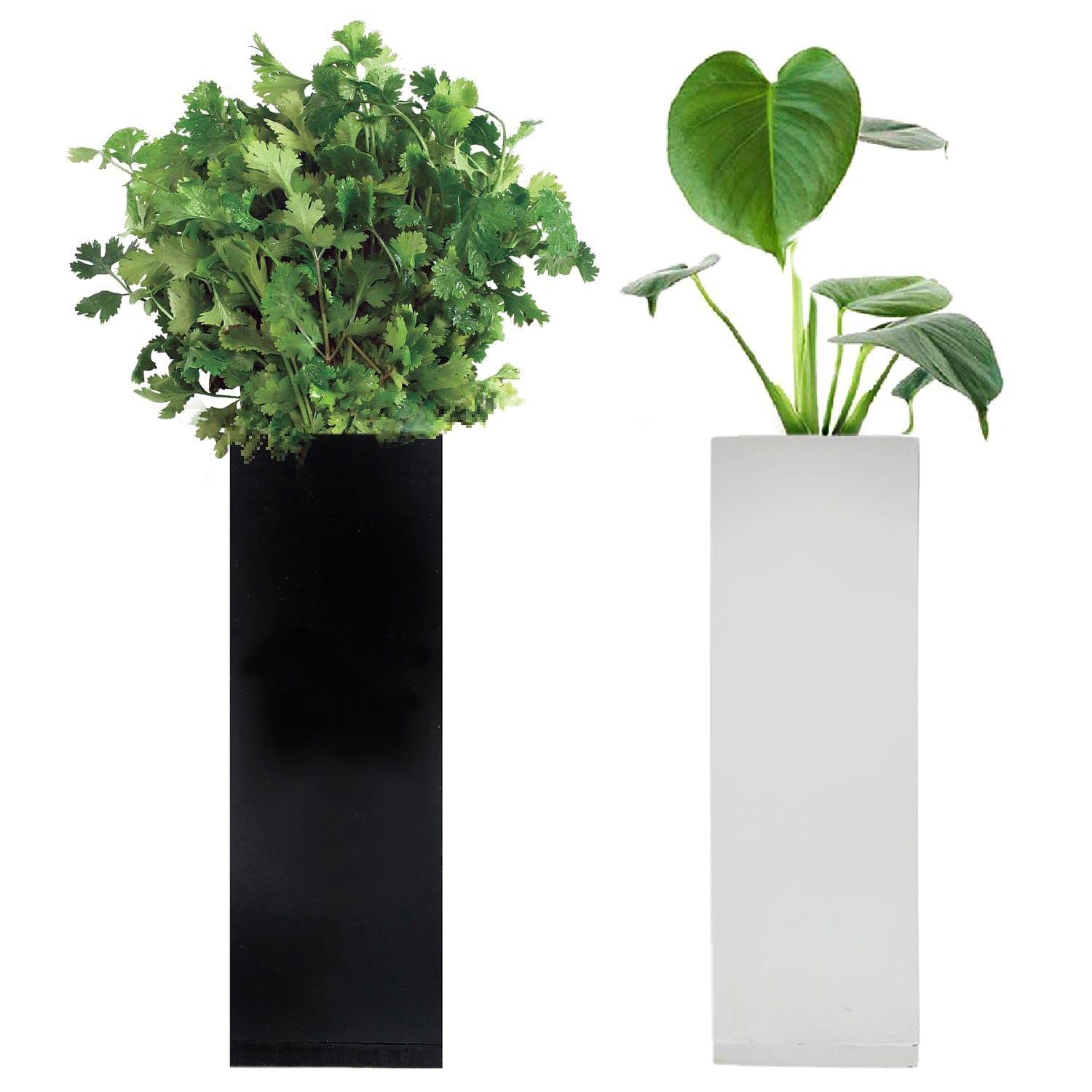 White and Black Magnetic Hydroponic or Artificial Plants Holders