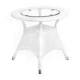 Dreamline Outdoor/Balcony Furniture Garden Patio Seating Set(1+4) - 4 Chairs And Table Set (White)