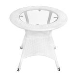 Dreamline Outdoor/Balcony Furniture Garden Patio Seating Set(1+4) - 4 Chairs And Table Set (White)