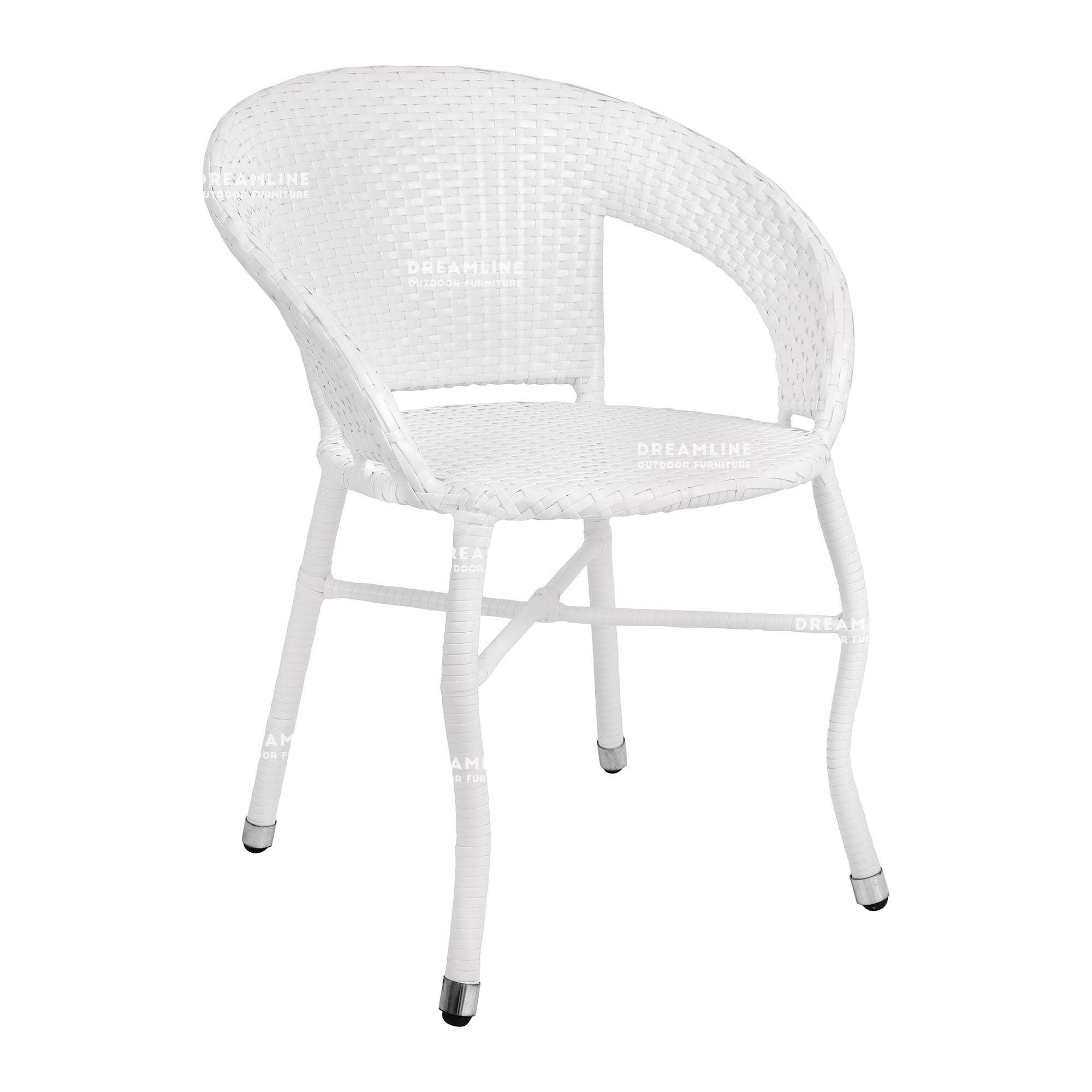 Dreamline Outdoor/Balcony Furniture Garden Patio Seating Set(1+4) - 4 Chairs And Table Set (White)