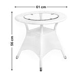 Dreamline Outdoor/Balcony Furniture Garden Patio Seating Set(1+4) - 4 Chairs And Table Set (White)