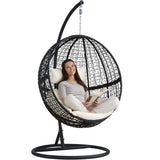 Dreamline Single Seater Balcony/Garden Swing Round Hanging Swing (With Stand)