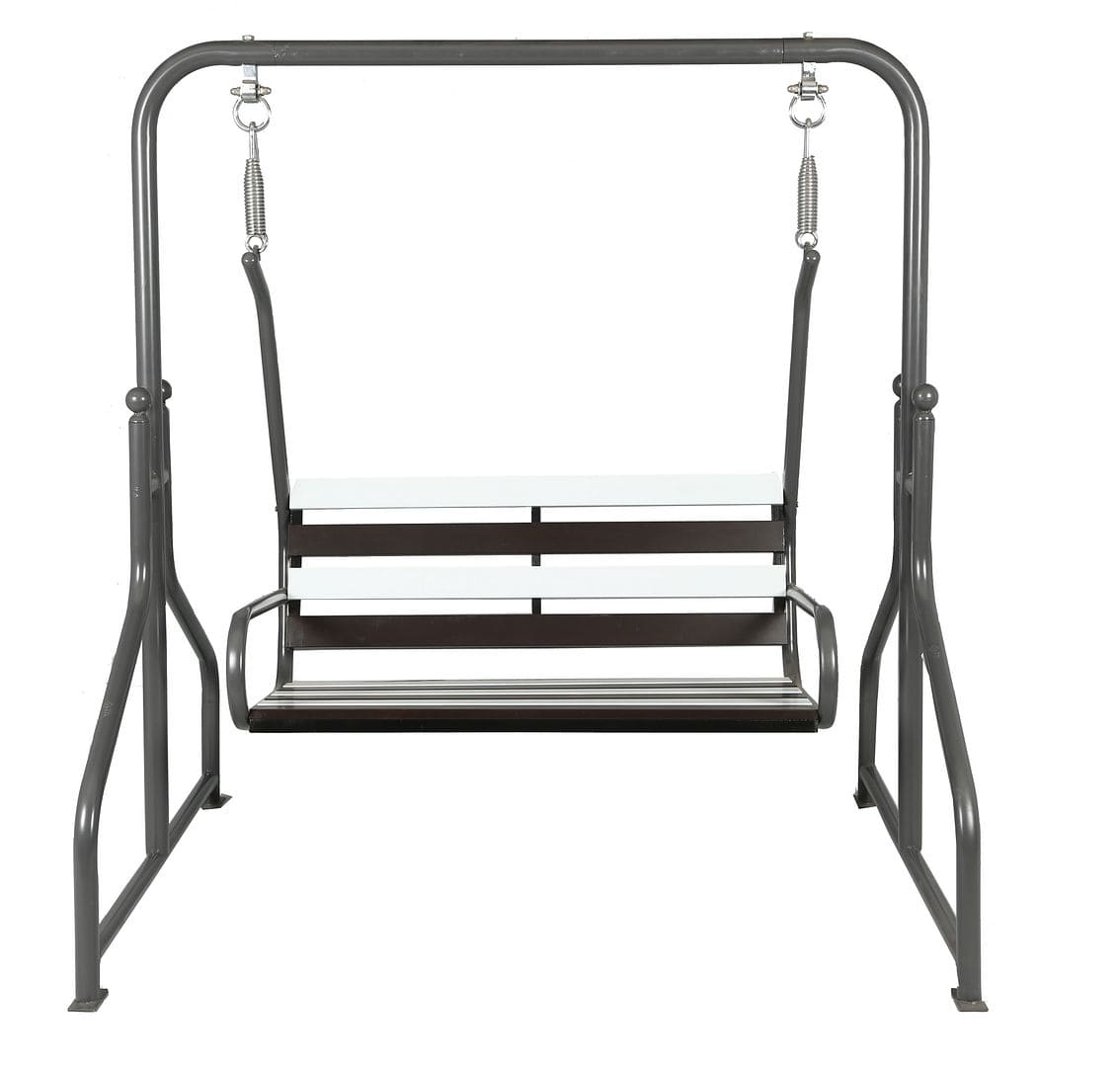 Kaushalendra Balcony Swing Jhula With Grey Stand (2 Seater - 300 kg capacity)