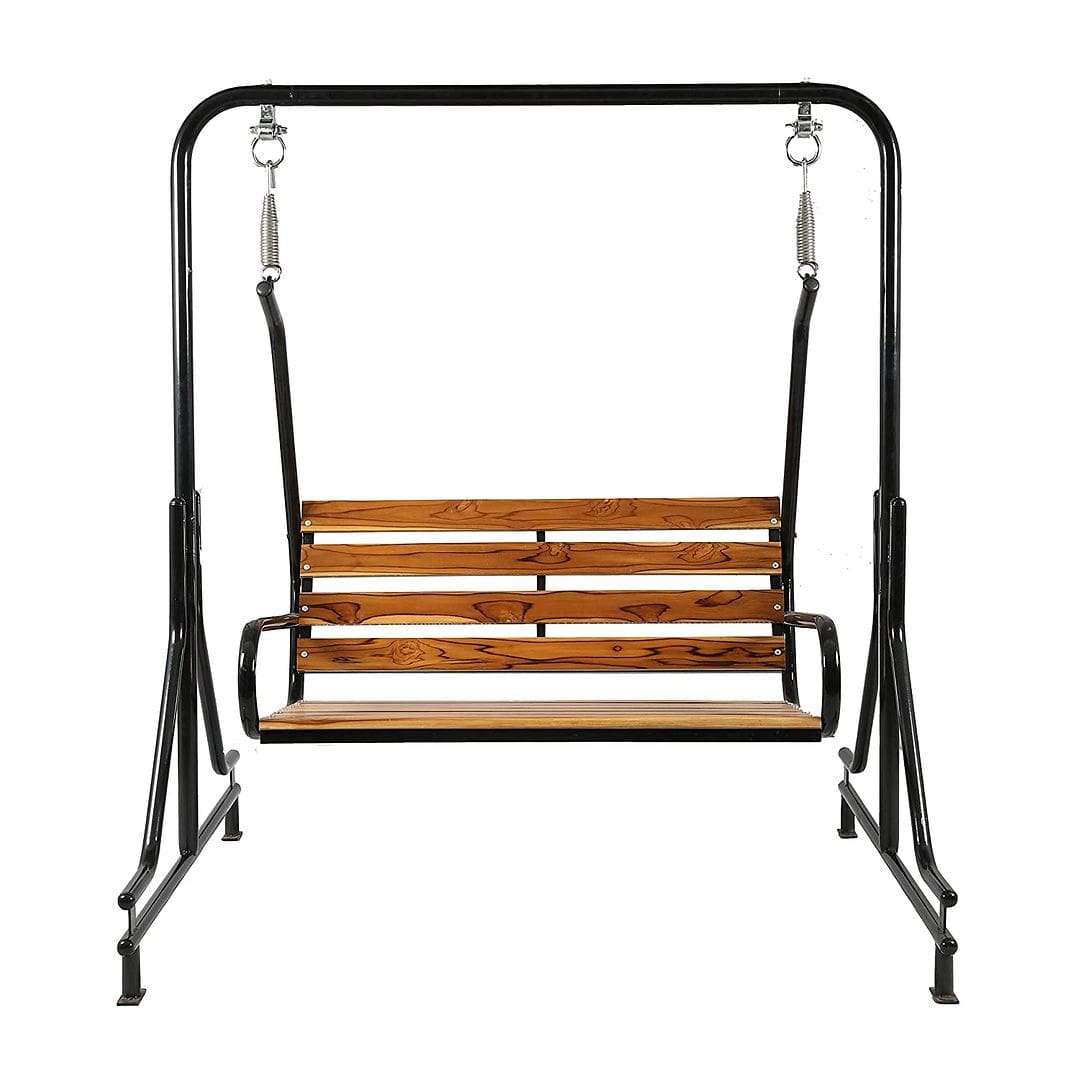 Kaushalendra Swing Jhula - Teak Wood - With Iron Stand (2 seater)